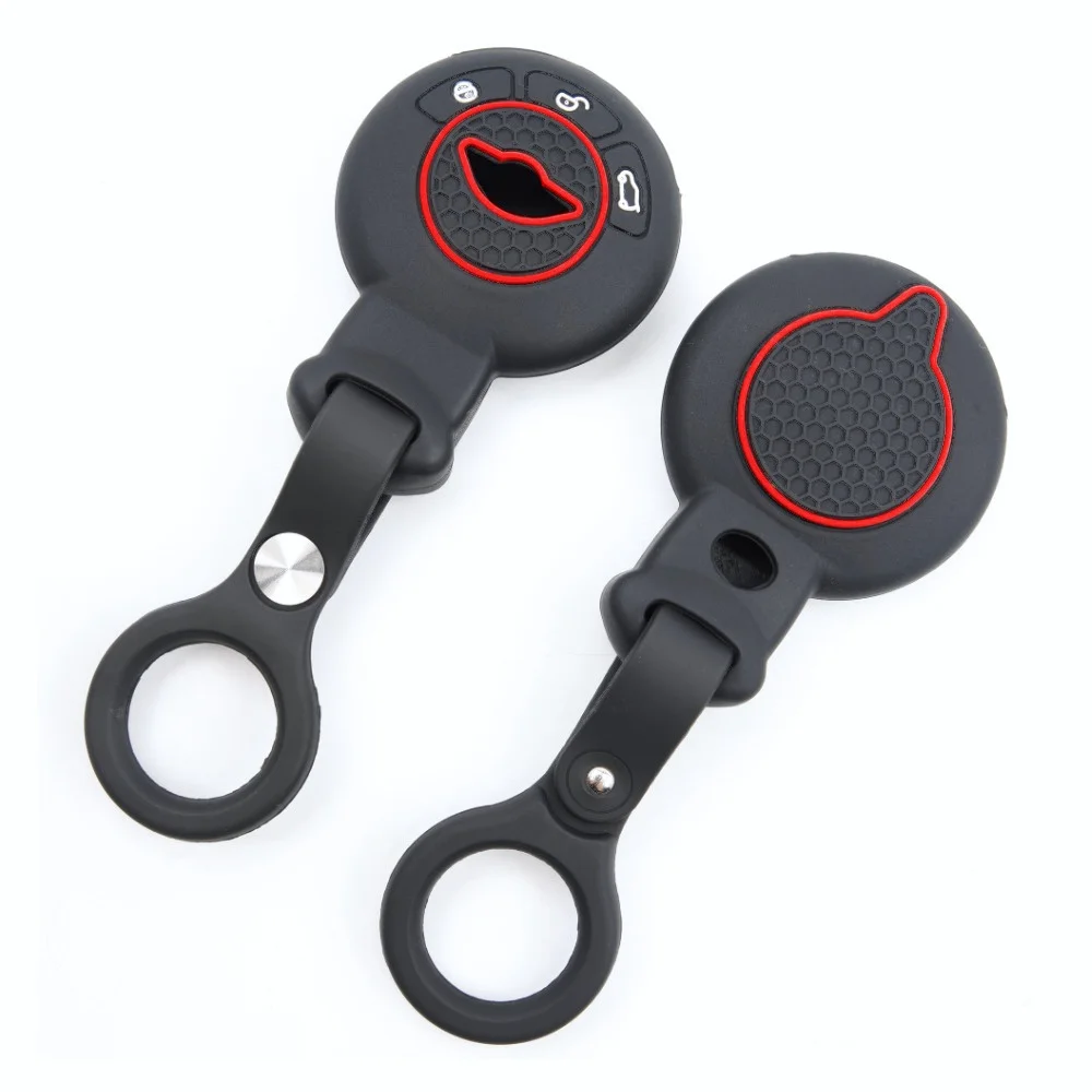 Protective Silicone Key Cover For BMW Mini Cooper Clubman Countryman Paceman Roadster R56 R57 CAS3 with finger holder