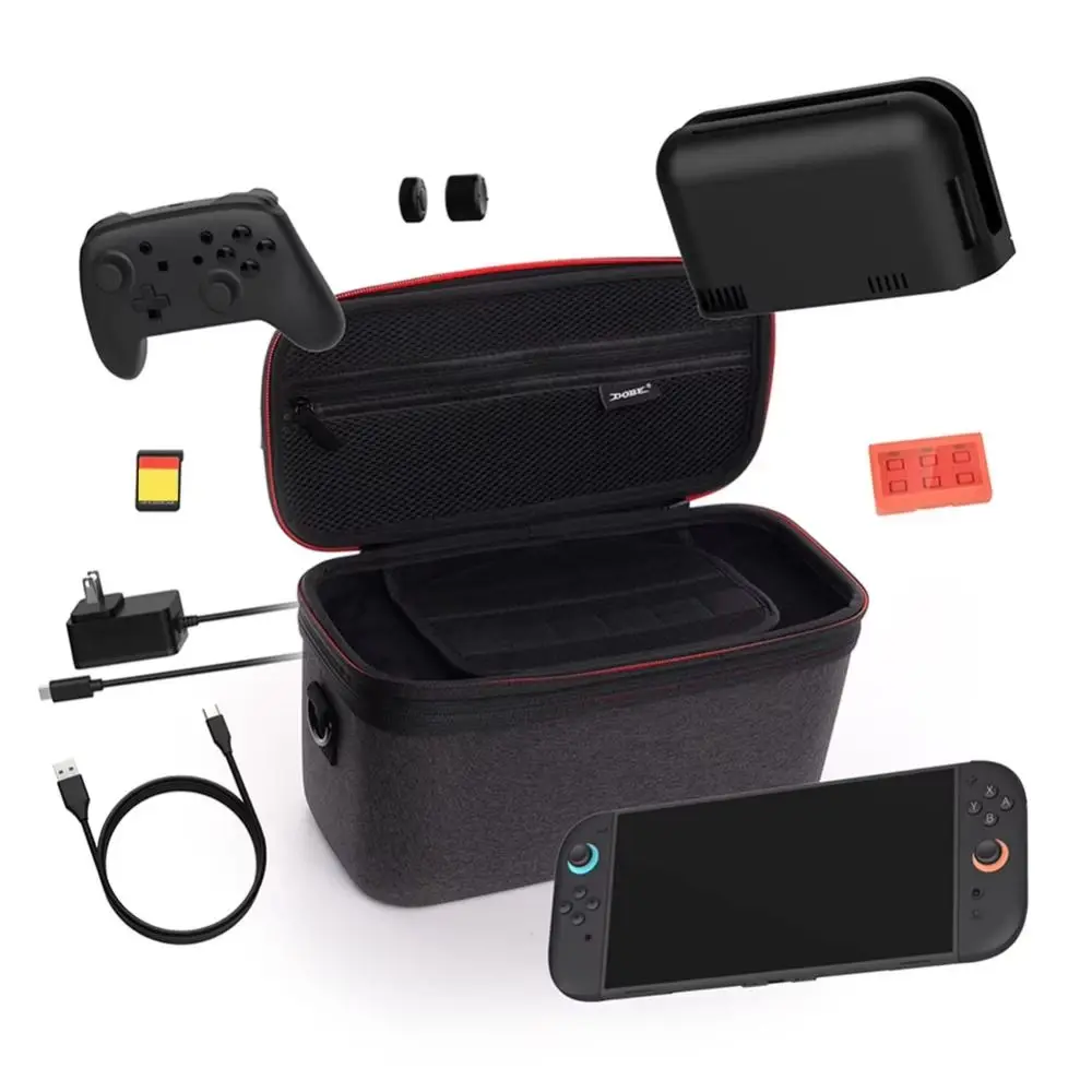 

EVA Hard Carrying Case & Game Card Box With Shoulder Strap Large Storage Bag Shockproof Storage Hard Bag for Nintendo Switch 2