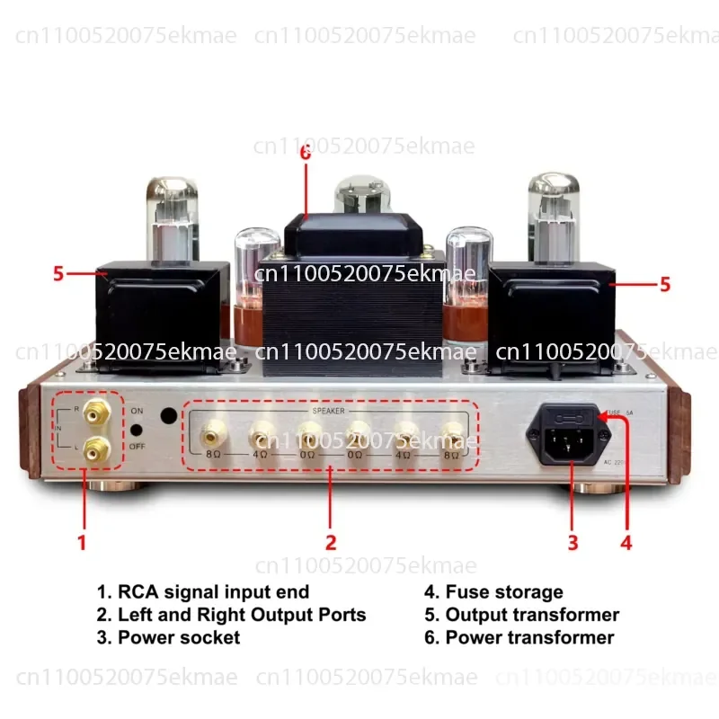 Listen To The Echo of Time - EL34 Vacuum Tube Amplifier, Mono Home Hi-Fi 2.0 Easy Connection 220V