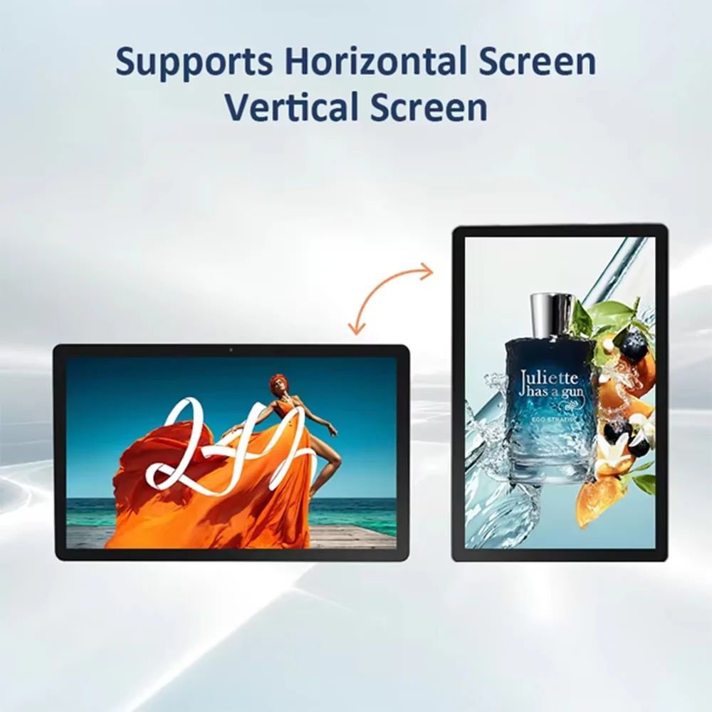 Wall-mounted 10.1-inch Android 14 commercial tablet capacitive touch screen smart home POE monitoring camera desktop display