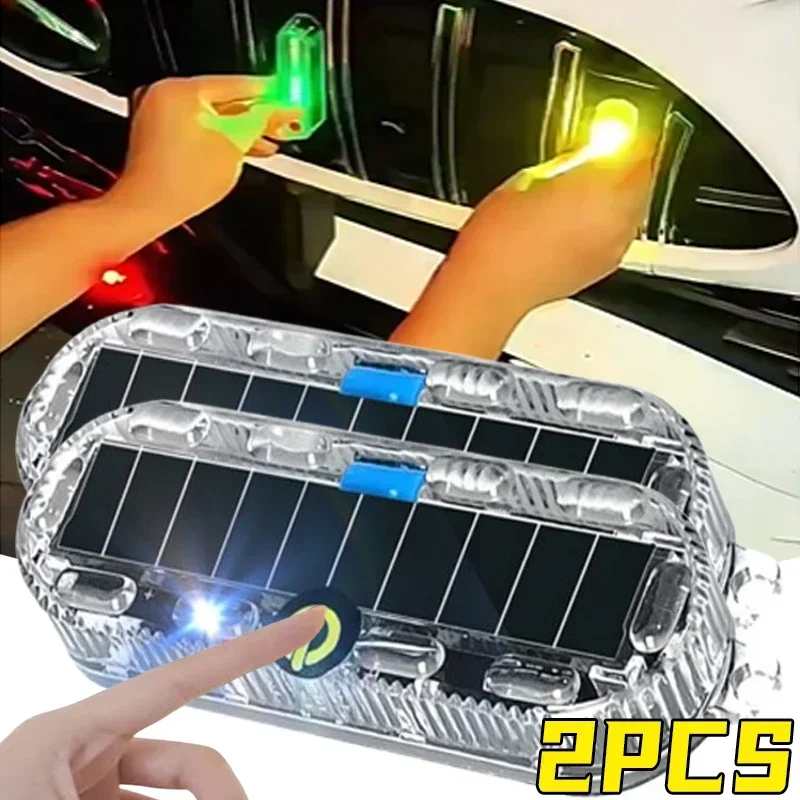 

1/2/4 шт. беспроводной светодиодный солнечный стробоскоп водонепроницаемый для мотоцикла, автомобиля, велосипеда, грузовика, сигнальная лампа для предотвращения столкновений, сигнальная лампа