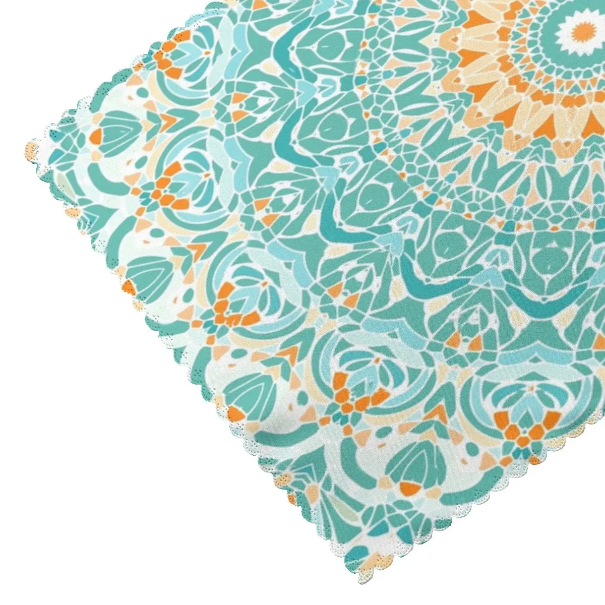 Turquoise Clarity Mandala Placemat Non-Slip Plate Mat for Dining Table Bowl Coaster Home Decor Absorbent Mats