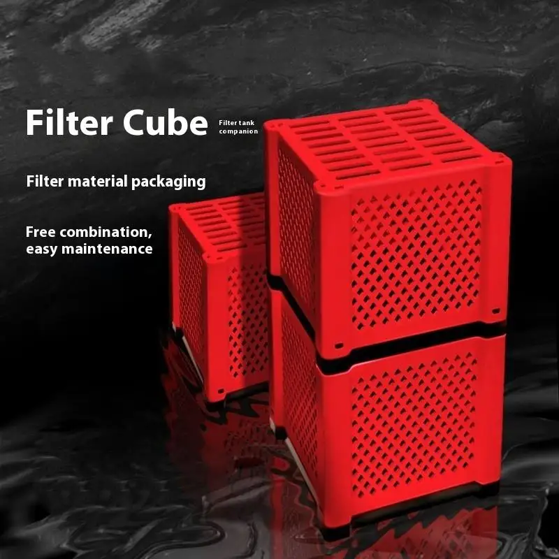 PVC Aquarium Filration Storage Box Fish Tank Filter Media Plastic Storage Box Cube Packaging Boxes Aquarium Filter Accessories