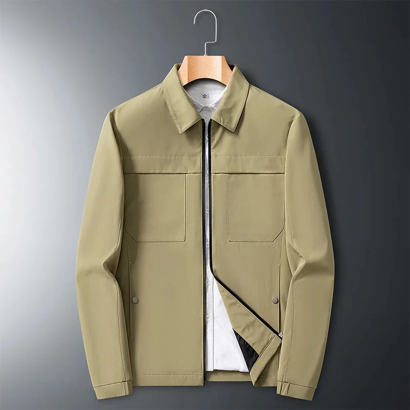 

Spring Autumn Casual Business Jacket Windbreak Coats Men 2024 Brand Top Quality Men's Outwear Clothing Solid Color