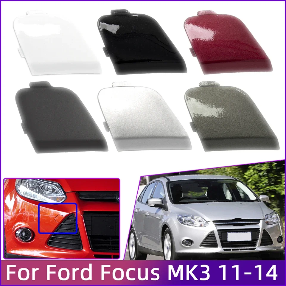 For Ford Focus 3 MK3 1.6L 2.0L 2012 2013 2014 Car Front Bumper Tow Hook Cover Cap Towing Hooking Trailer Hauling Eye Cover Lid