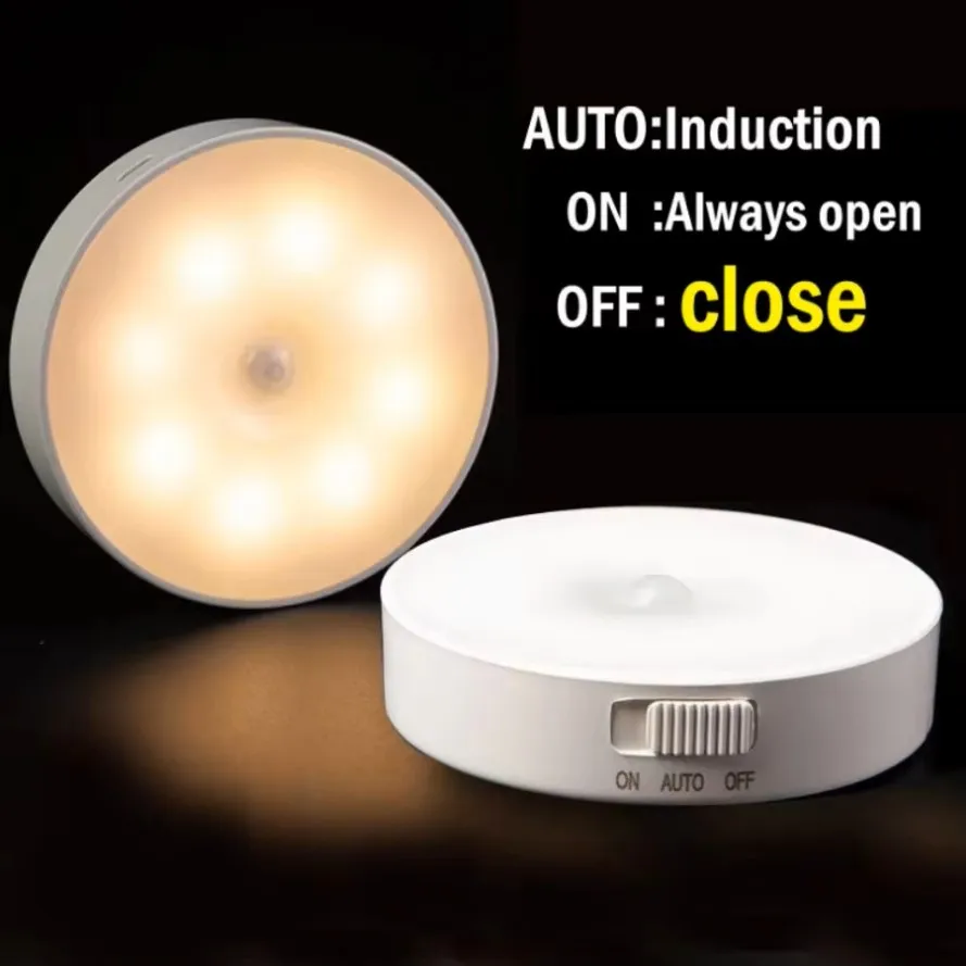 PIR Motion Sensor 6LED LED Night Light Human Body Induction Wireless Detector Automatic Light On / Off For Home Bedside Lighting