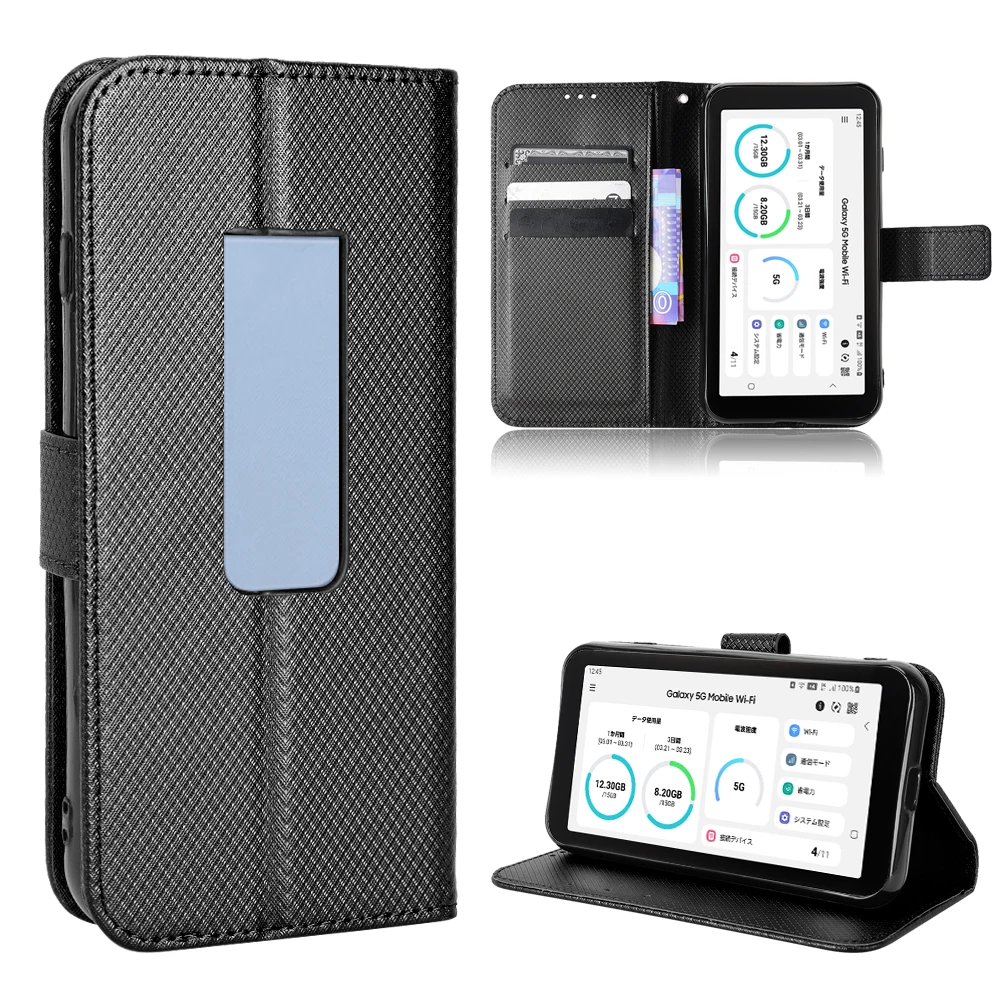 Flip Case For Samsung Galaxy 5G Mobile Wifi SCR01 Wallet Magnetic Luxury Leather Cover For Samsung 5G Mobile Wifi SCR01 Case