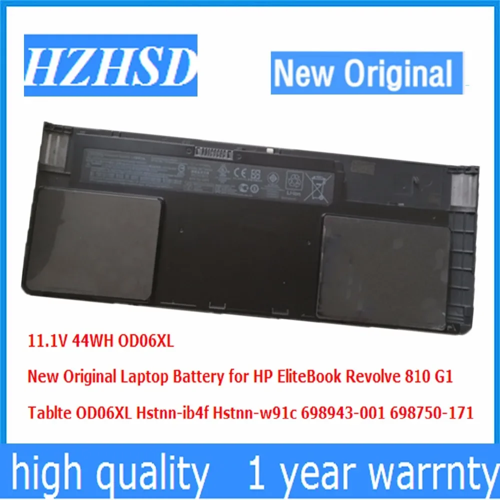 11.1V 44WH New Original OD06XL Laptop Battery for HP EliteBook Revolve 810 G1 Tablte Hstnn-ib4f Hstnn-w91c 698943-001 698750-171