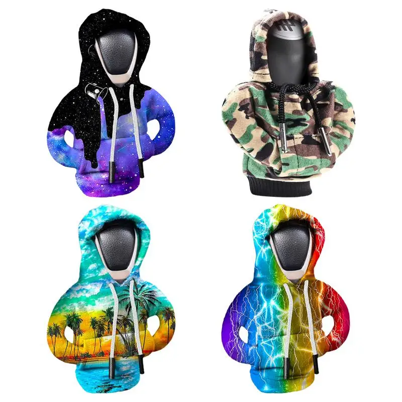 Quente hoodie alavanca de mudança de engrenagem do carro capa mudança alavanca moletom capa de mudança de engrenagem decorações interiores do carro moletom com capuz botão de engrenagem camisola