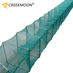 Filet de pêche en nylon long et pliable portable, piège à mailles, capture de crabe vivant pour ster corrigé, 1.5m-5.5m, compte à la main