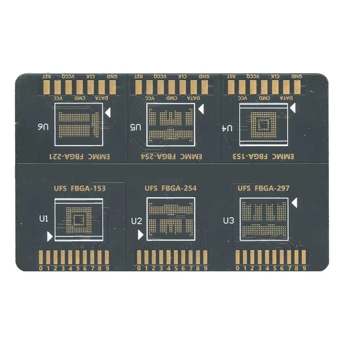 #87U Flash 64 BGA ISP Board Flash 64 FBGA ISP EMMC for F64 Lite Ultra Box,Flash 64 BGA ISP Board,(Black)