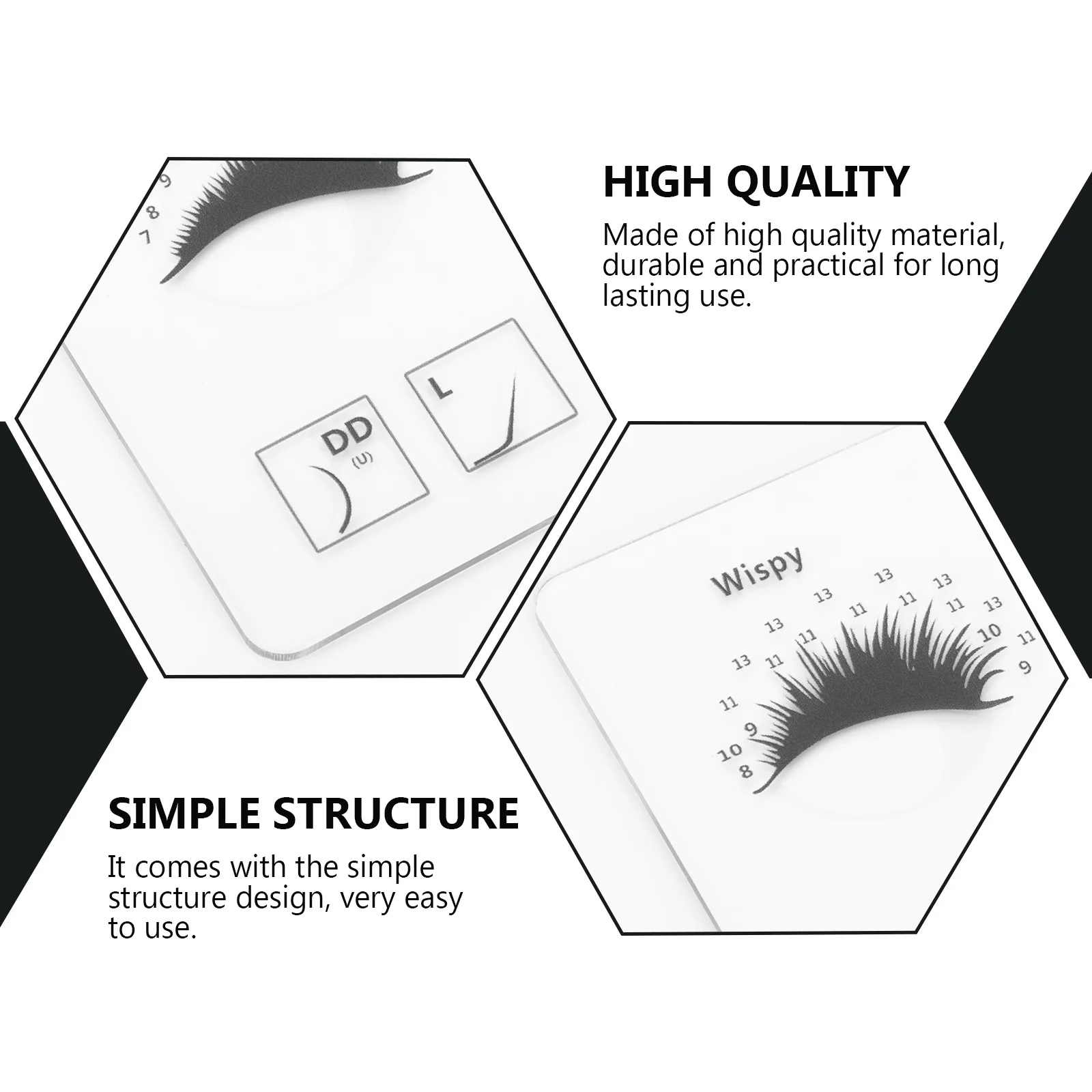 

1Pcs Eyelash Display Board Acrylic Grafting Tray for False Lash Extension Professional Beauty Salon Tool Organzier