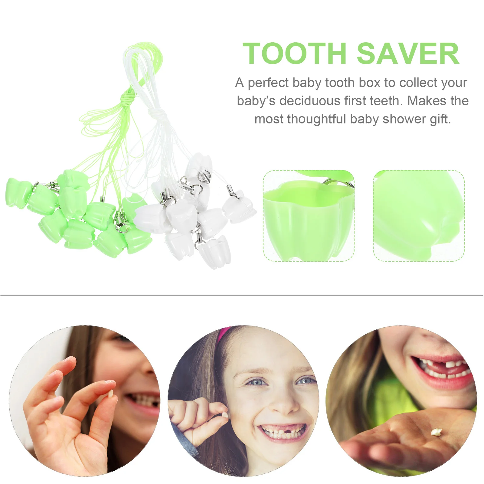 

20Pcs Cute Baby Tooth Boxes Tooth Keepsake Storage Containers Kids Tooth Holders Organizer