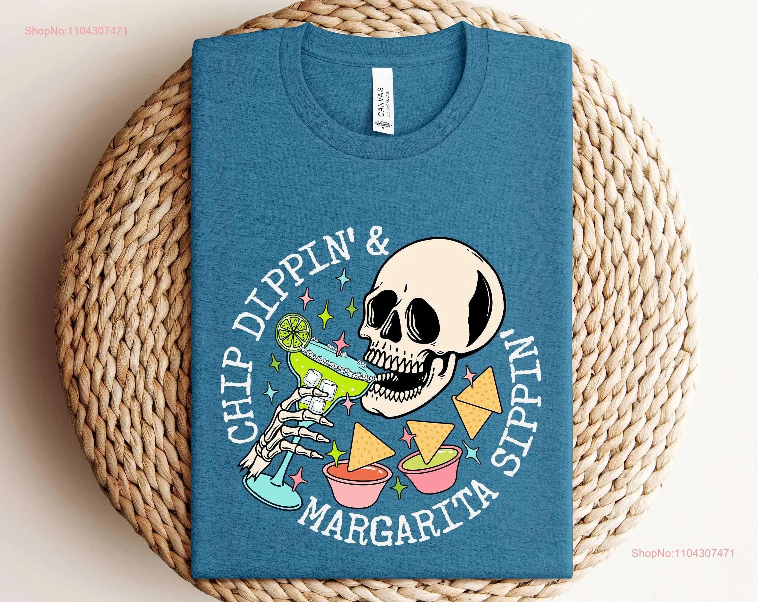 Funny Margarita T Shirt Chippin Dippin Sippin Cinco de Mayo Mexican Fiesta Celebration Party Hispanic