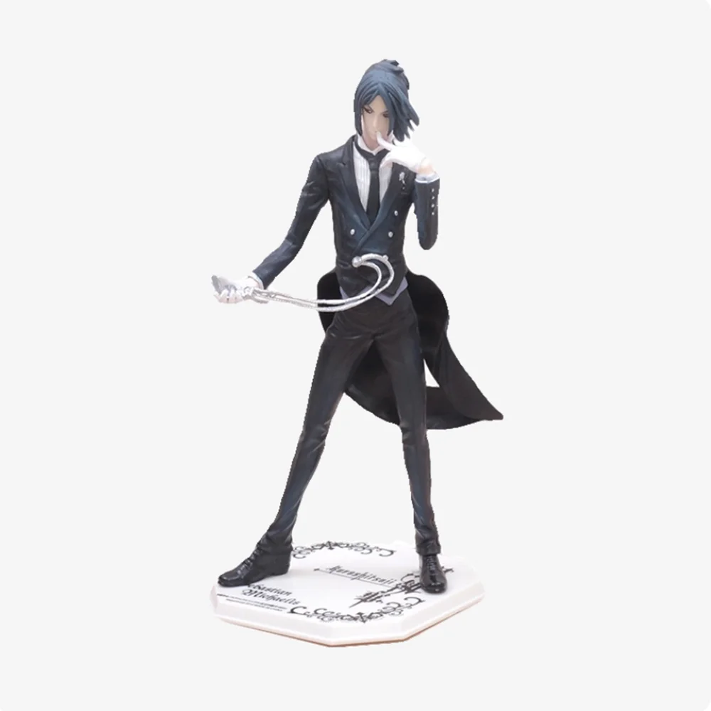 22CM Anime Black Butler Kuroshitsuji Sebastian Michaelis Figur 1/8 Animations-Modell Spielzeug Geschenk Sammlerstück Actionfigur PVC