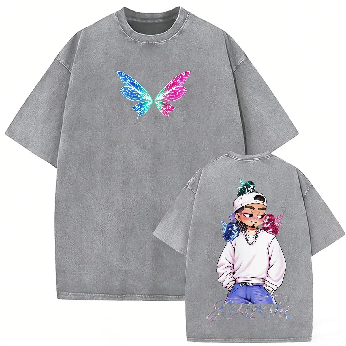 Vintage Washed Omar Courtz Por Si Manana No Estoy Tour T-Shirts Herren Damen Mode Ästhetisches T-Shirt Streetwear Oversized T-Shirt – Detail 19
