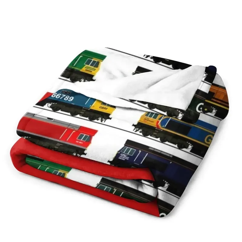 class 66 locomotive collection Throw Blanket Heavy Blankets For Bed Weighted Blankets