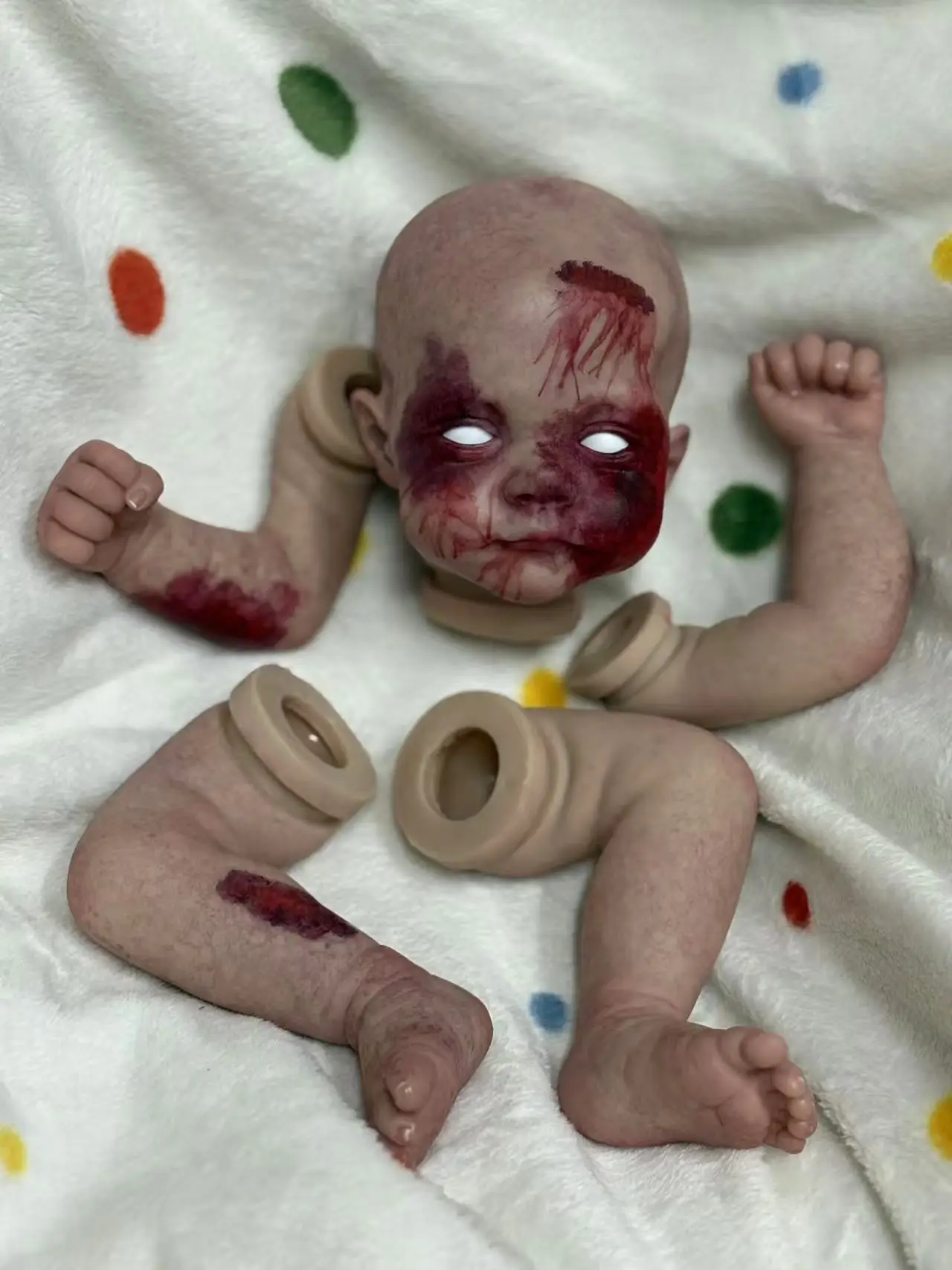 

FBBD Customized Limited Supply 18inch Reborn Baby Lily Monster Version Painted Kit DIY Part With Cloth Body Halloween Gift