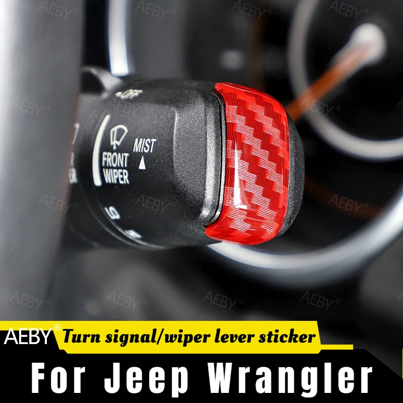 

For Jeep Wrangler 2018-2022 Turn signal wiper switch lever cover decoration,Control lever trim,Car interior accessories