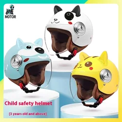 Cartoon Kid Electric Vehicle Safety Helmet Cute Animal Children Sports Four Seasons Unisex Half Helmet Motorcycle Safety Helmets