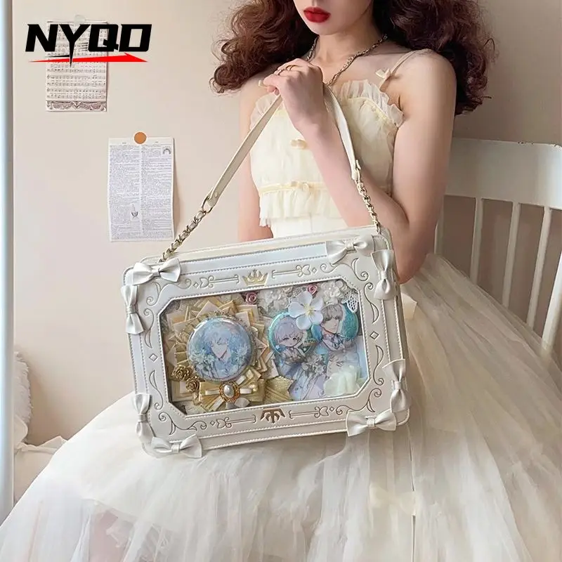 New Lolita Women Ita Bags Fashion Girls Japanese Style JK Uniform Subculture Bolso Mujer Kawaii Bow Crossbody Shoulder Bags