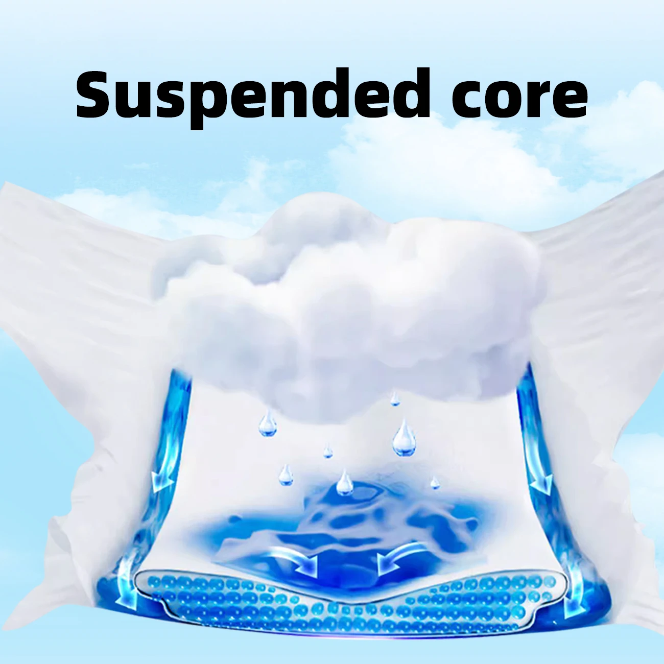 حفاضات أطفال ميوزيك جيني للاستعمال مرة واحدة، هيكل أساسي معلق مبتكر، قفل مائي وجيد التهوية 2 في 1