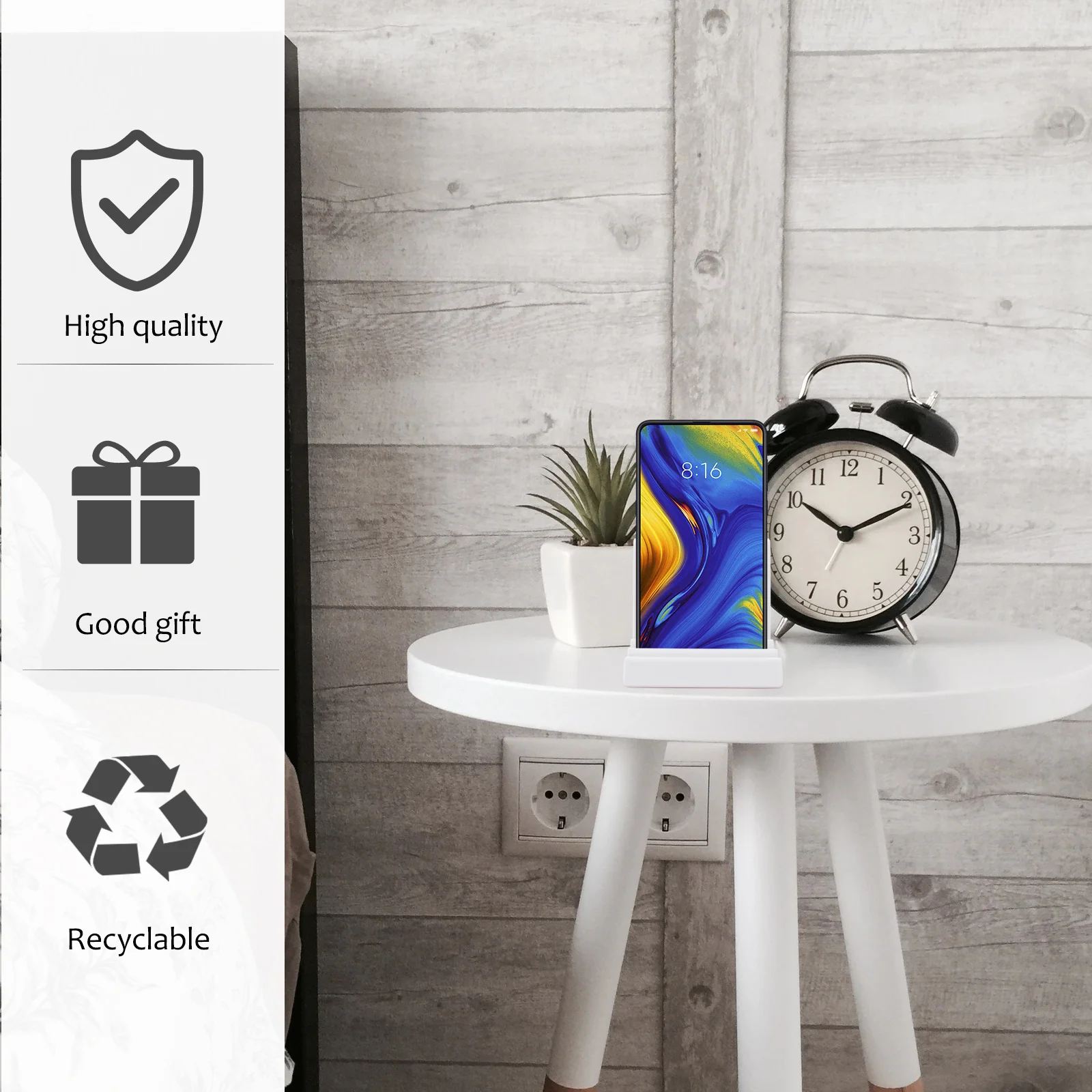 

1Pcs Mobile Phone Stand Multi-Angle Desktop Tablet Holder Portable Durable Non-Slip Three-Slots Phone Bracket Portable Stand