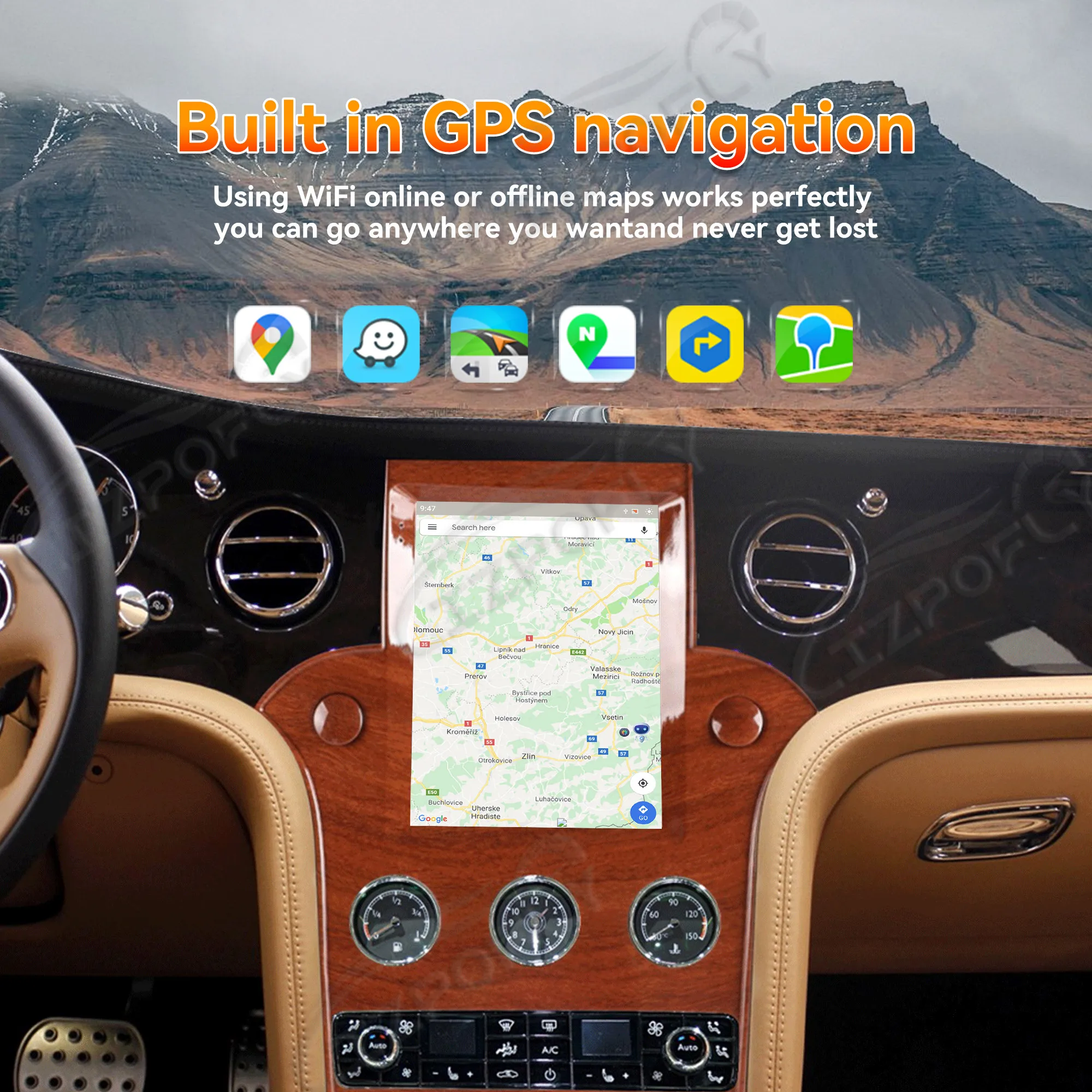 

10.4 Inch Carplay For Bentley Mulsanne 2011-2019 Android 15 GPS Navigation Car Radio HD Screen Multimedia Player Head Unit Auto