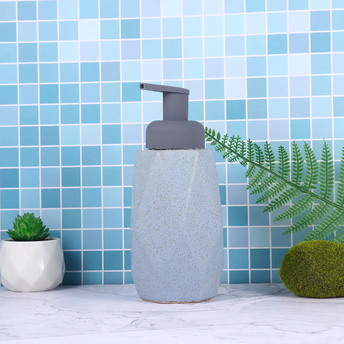 

1Pcs Diamond-Shaped Ceramic Lotion Dispenser Foaming Press Button for Liquid Soap Antibacterial Bpa- Care Bottle