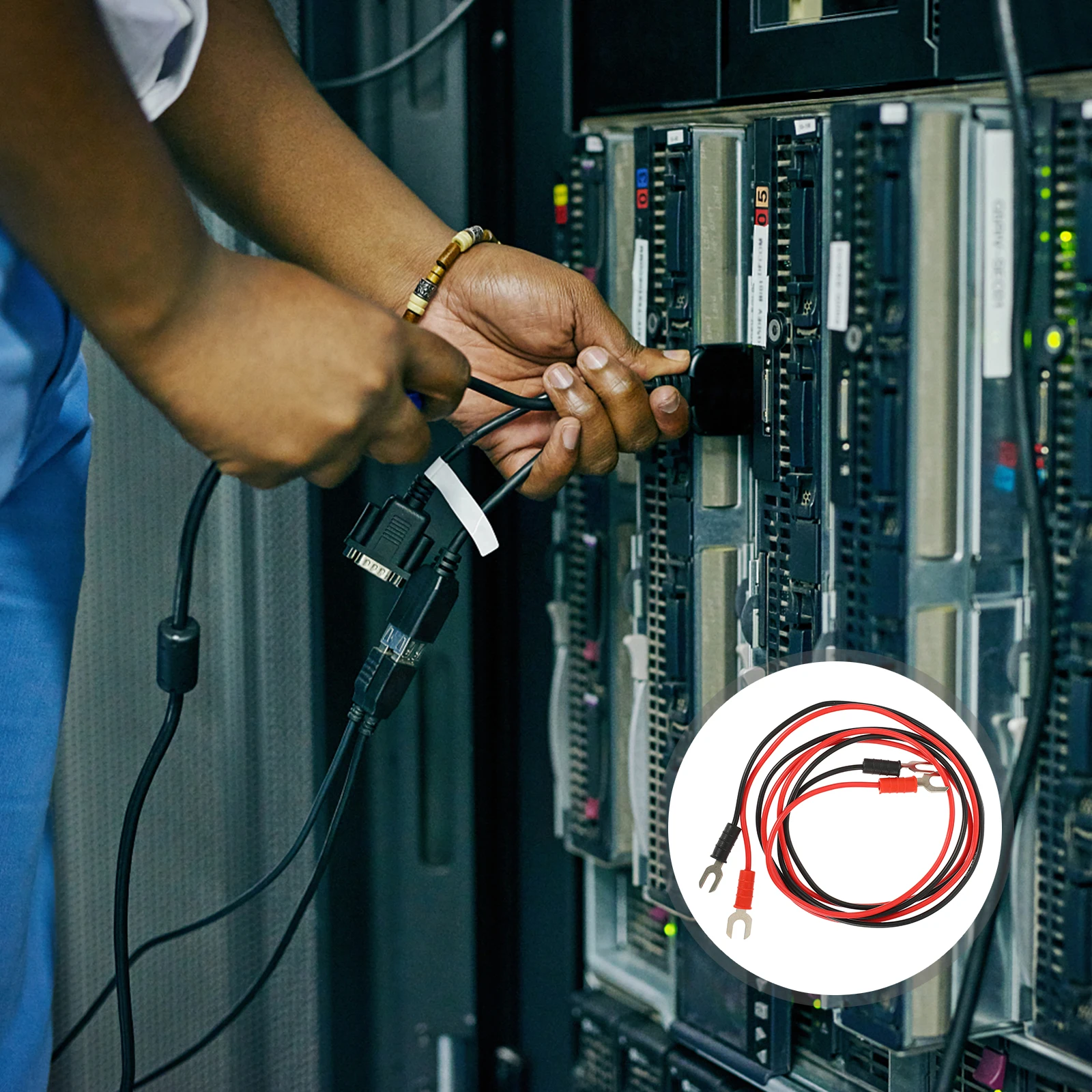 

2Pcs U-Shape Circuit Wire Electrical Cable Electricity Connection Wire Physics Lab Testing Leads Educational Tools