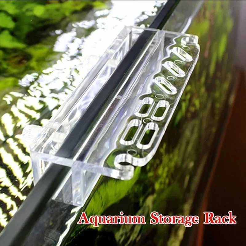 1PCS New Aquarium Plant Tools Storage Rack Acrylic Holder for Tweezer Scraper Scissor Fish Tank Water Grass Cleaning Tool Holder