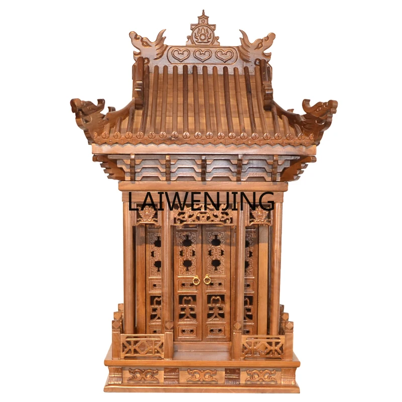 

MJY Solid wood Buddhist niche with door Chinese style God of Wealth Buddhist platform