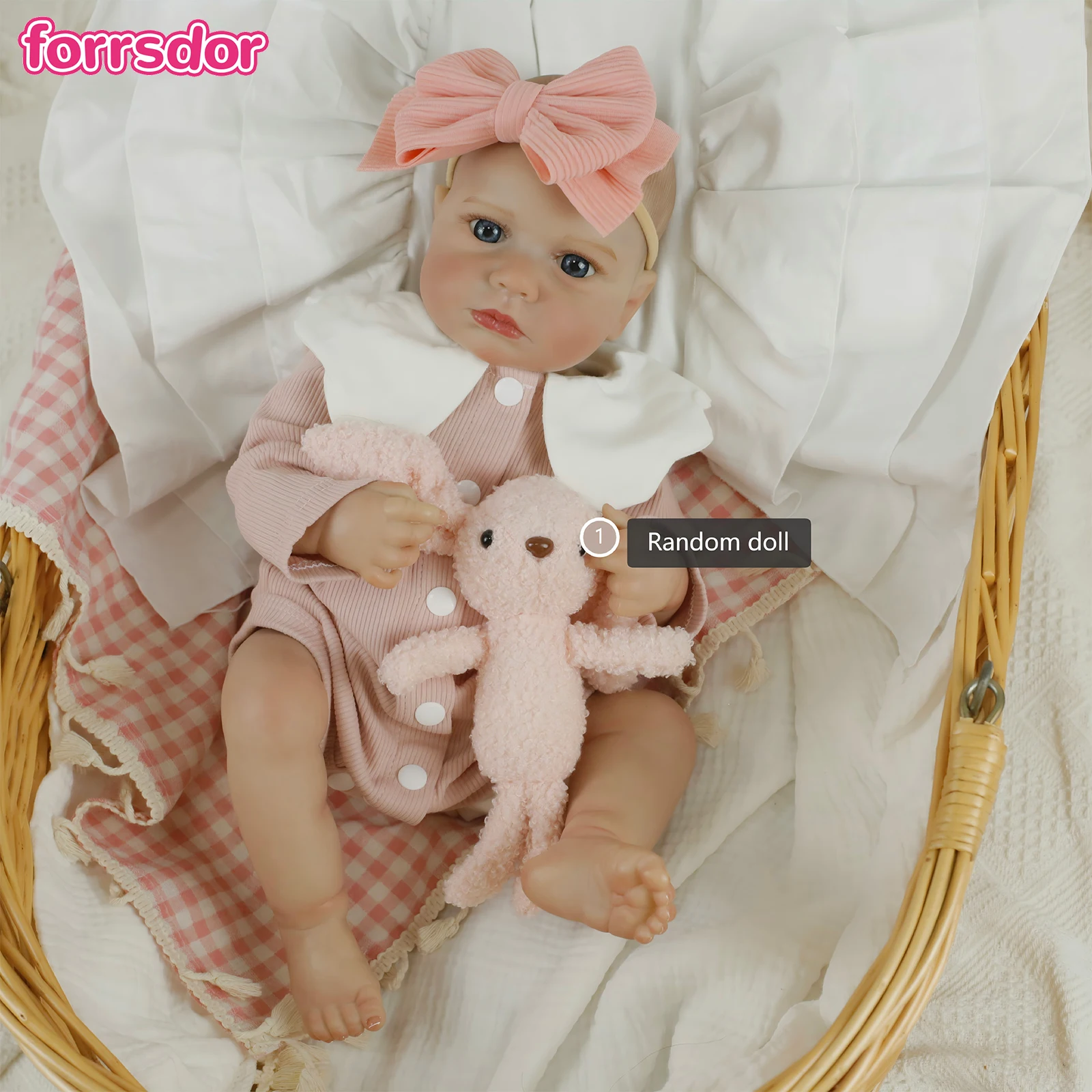 

18inch Reborn Baby Doll Girl Bebe Juliette Full Body Soft Vinyl Doll with Painted Hair for Kid's Christmas Gifts Muñecas