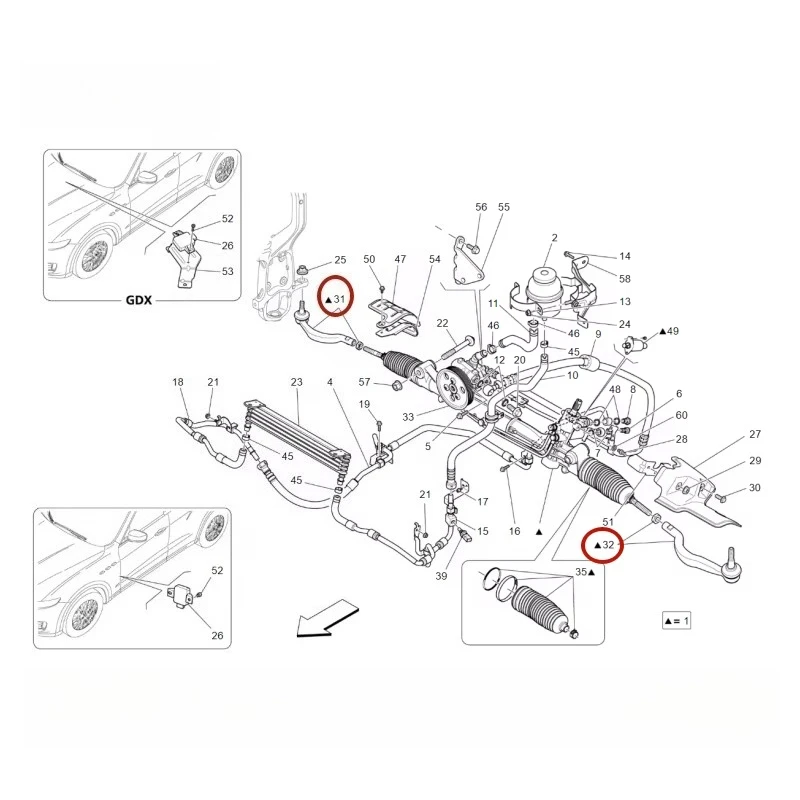 Steering Rack Device External Link Ball Head For Levante OEM 673004614 673004615 673007164