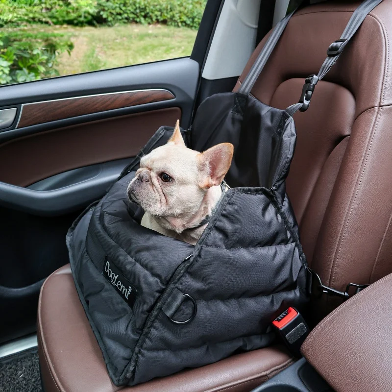 Dog Carriers Safe Car Armrest Box Booster Kennel Bed for Small Dog Cat Travel Car Cushion Pet Seat Car Safety Seat Dog Cat Bag