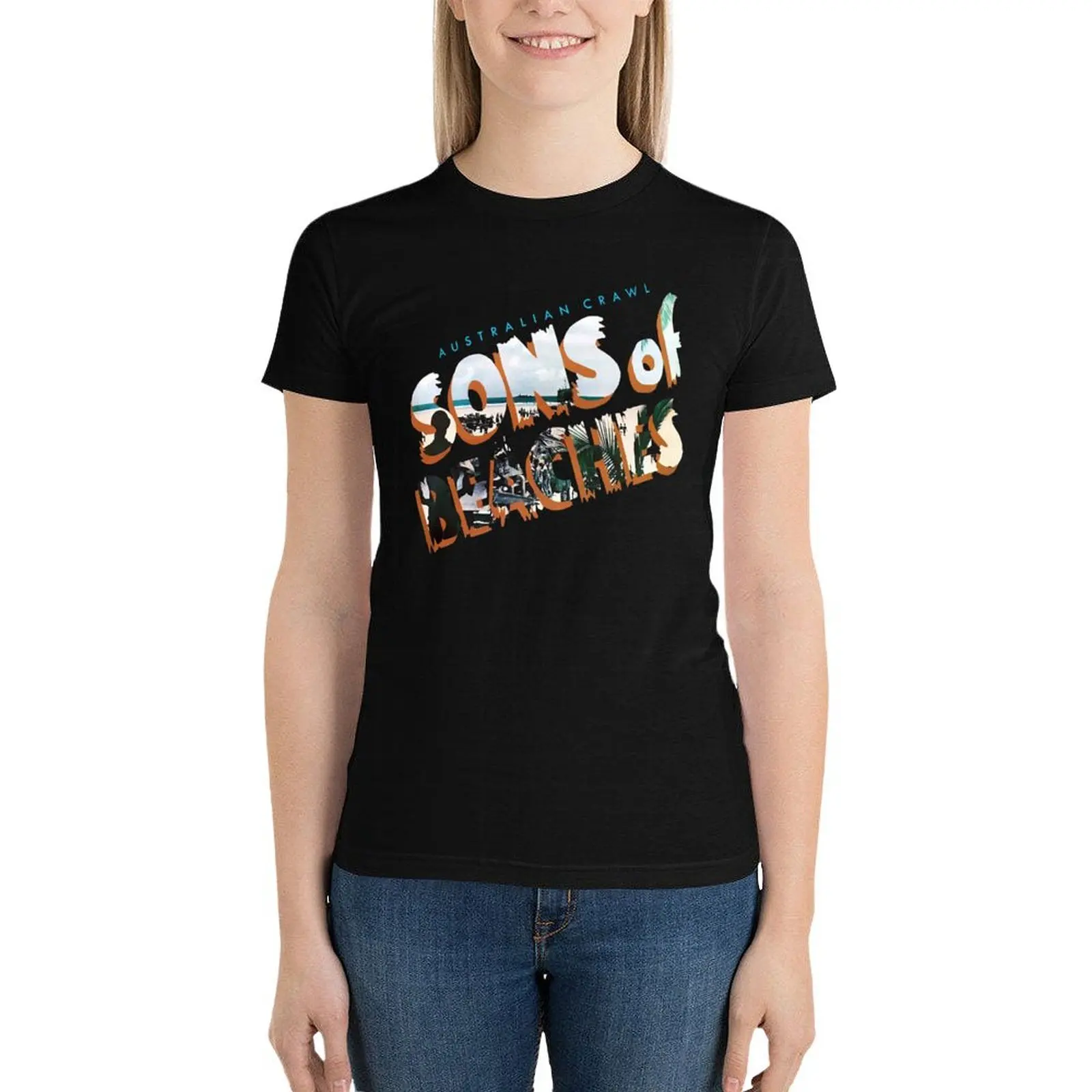 

AUSTRALIAN CRAWL BAND recognized him T-Shirt Aesthetic clothing korean fashion plus size tops t-shirt dress for Women long