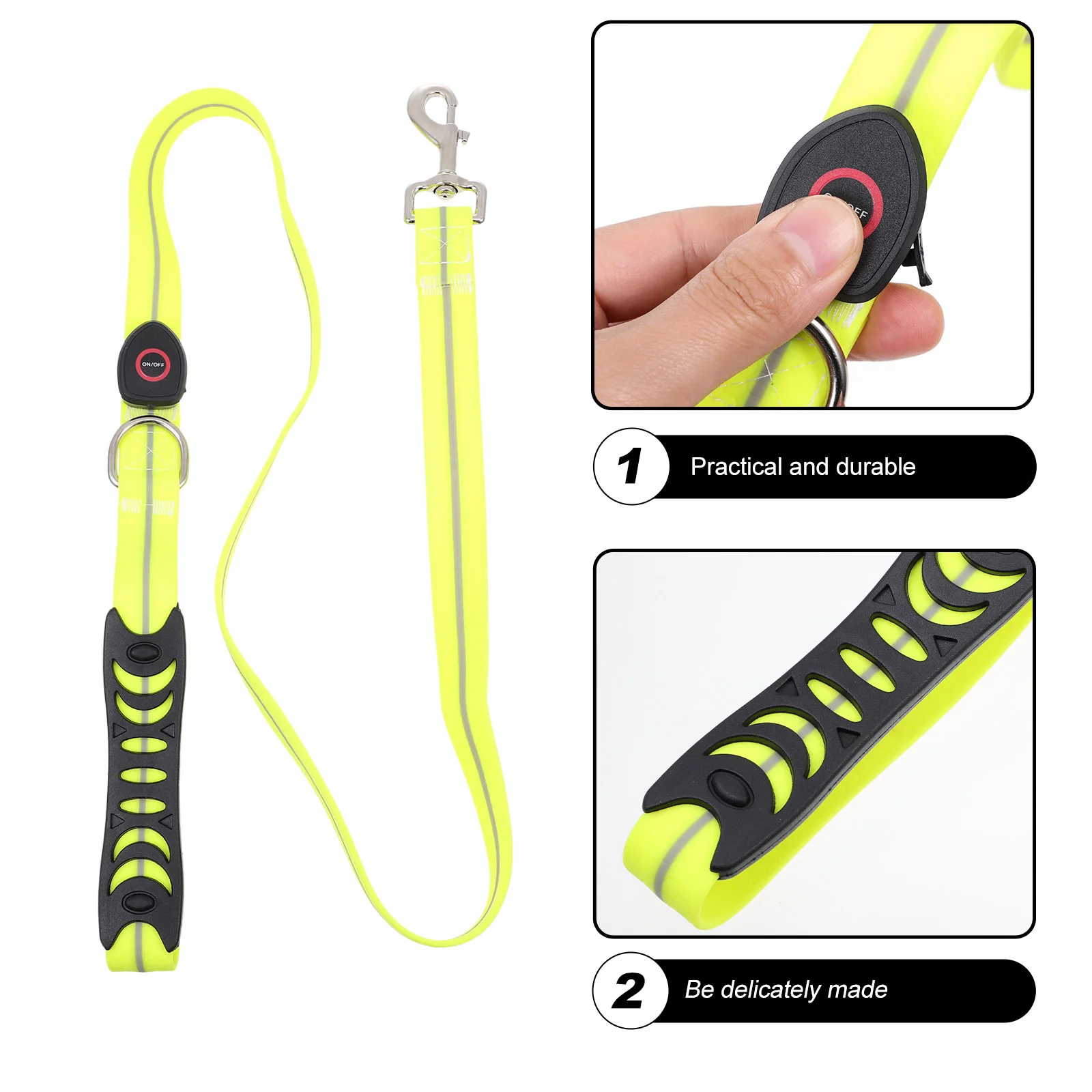

LED Luminous Collar Dog Walking Rope Leash Traction for Leashes Polyester Puppy Lighted