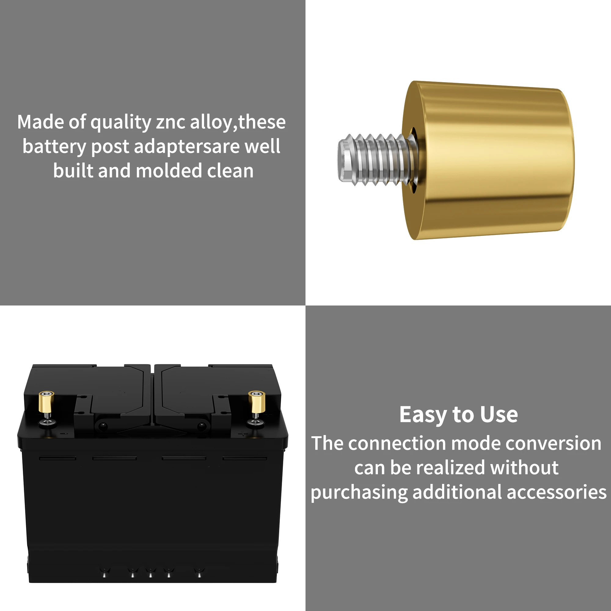 1 زوج M8 النحاس بطارية القطب محول M8 موصل طرفي البطارية النحاس الإيجابية أو السلبية مشابك كابلات البطارية للسيارة