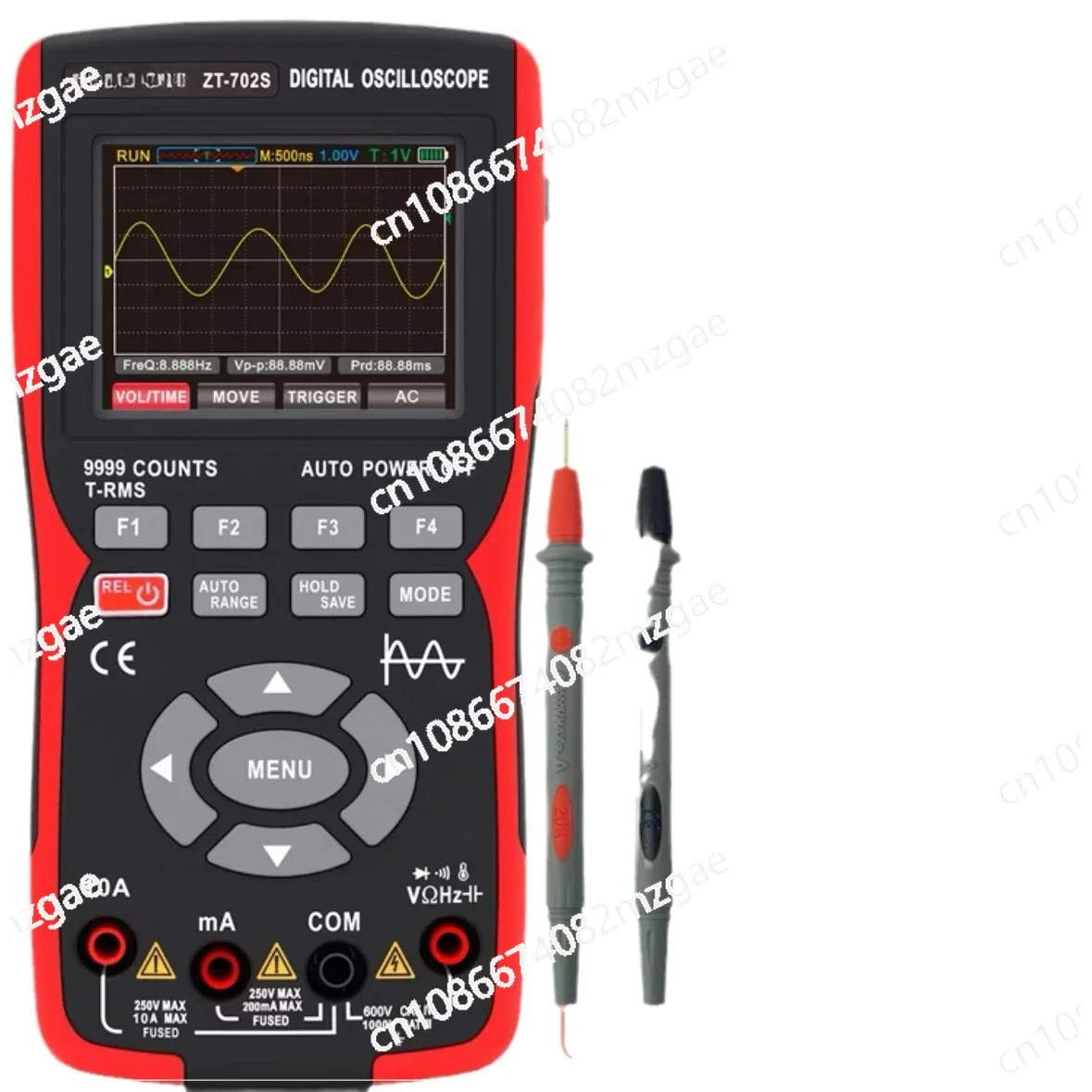 3In1 Digital Multimeter 50MHz Bandwidth 280MS Rate PC Waveform Data Storage Dual Oscilloscope Signal Generator Tester