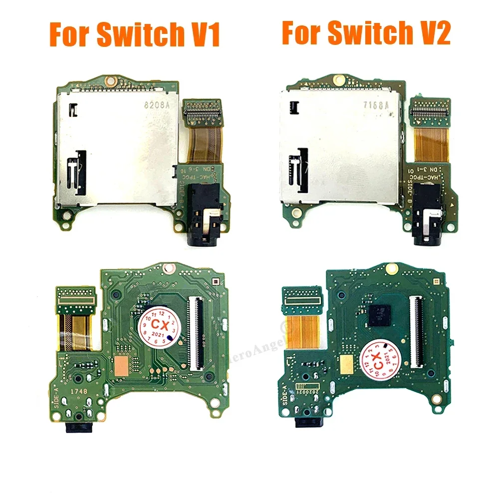 

Replacement Game Card Slot Socket Reader Board for Switch V1/V2 Game Console with Earphone Headphone Jack Port