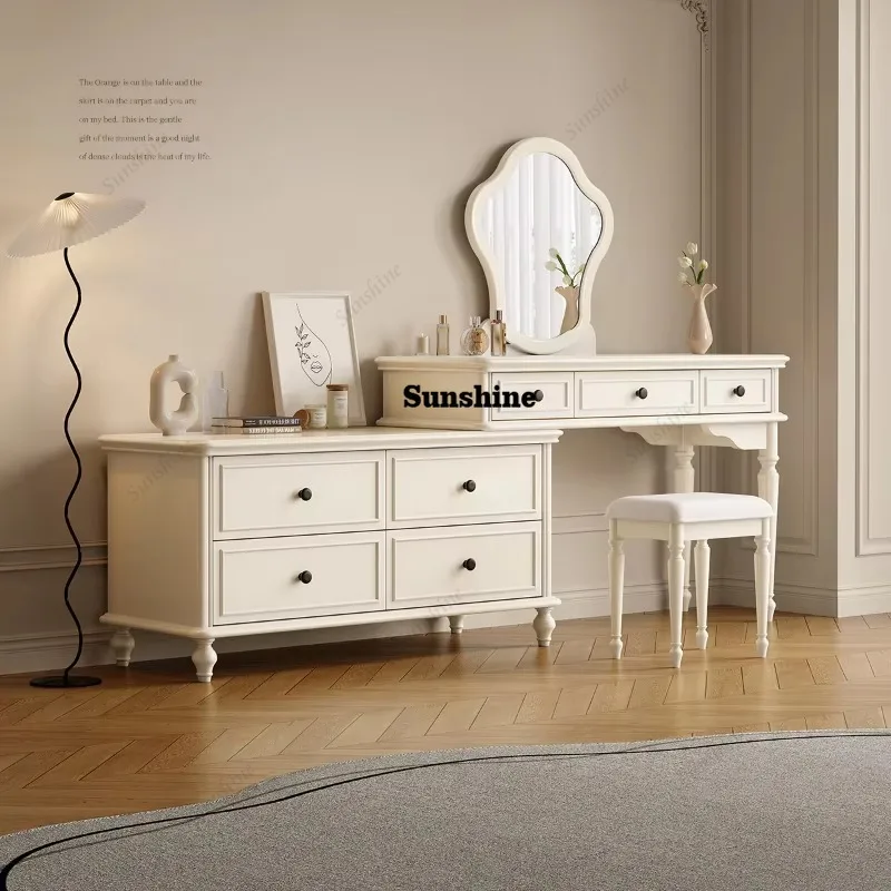 

Large Nordic Wood Vanity Table Storage Modern Luxury Drawers Bedroom Dressers Adult Space Saving Kommode Schlafzimmer Furniture