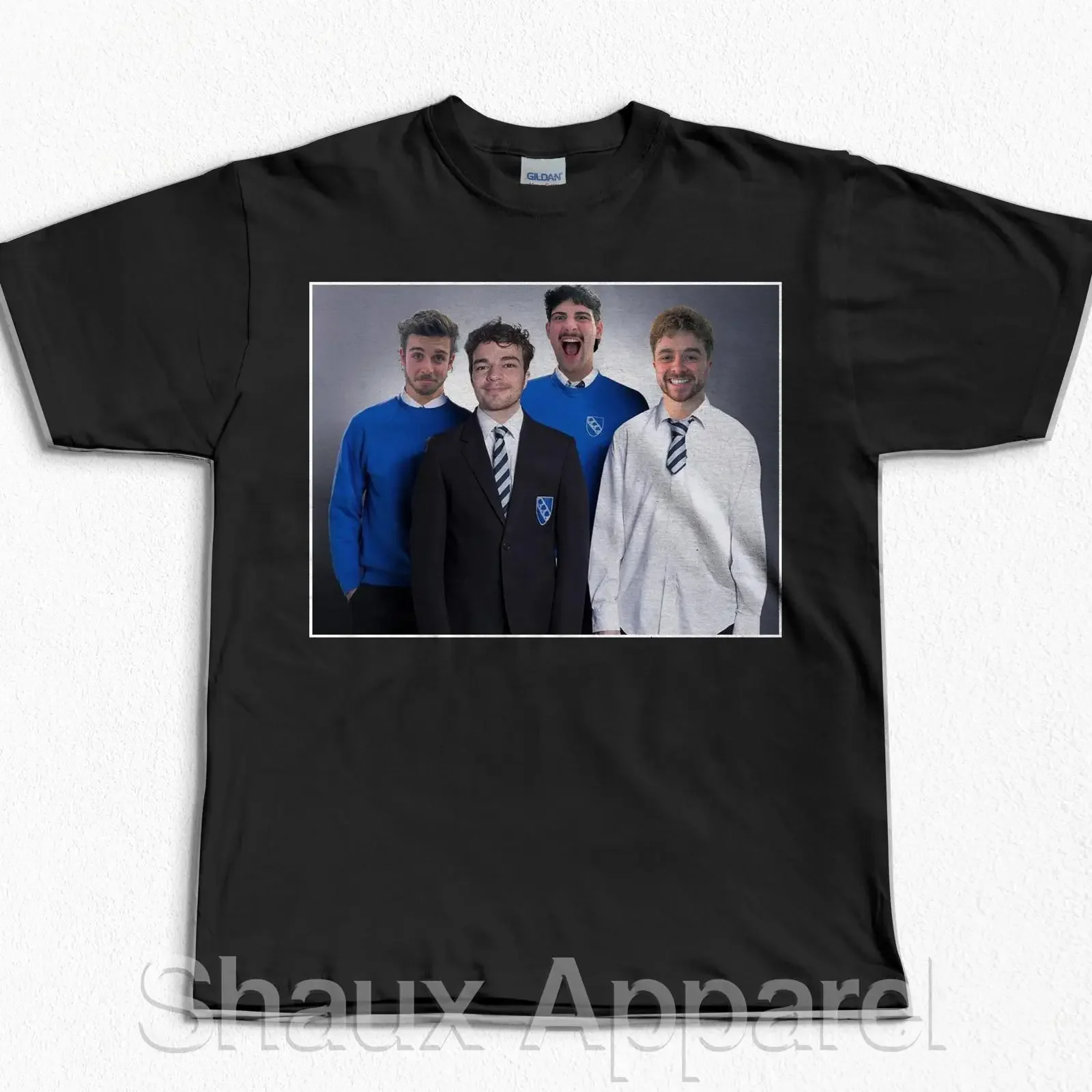 UK YouTube Inbetweeners T Shirt Italian Bach Arthur TV George Clarke Chris MD Montage Retro  vintage Washed streetwear