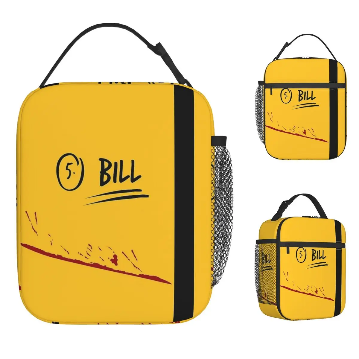

Kill Bill The Bride Сумка для обеда для мужчин Дизайнерская коробка для завтрака Винтажная сумка-холодильник для пикника Портативная сумка-холодильник на молнии Оксфорд Сумки для еды