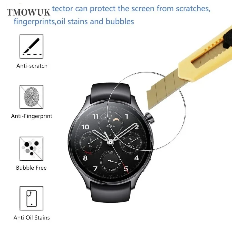 

For Xiaomi Watch S4 41mm Haylou Solar Neo 9H Anti-Scratch HD Tempered Glass Full Coverage Anti-Shatter Protector