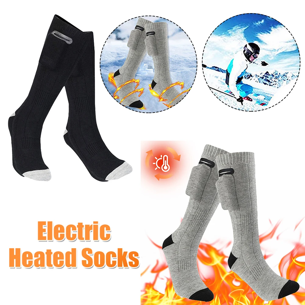 

Electric Heated Socks Washable Winter Thermal Socks Outdoor Skiing Foot Warmer for Men and Women