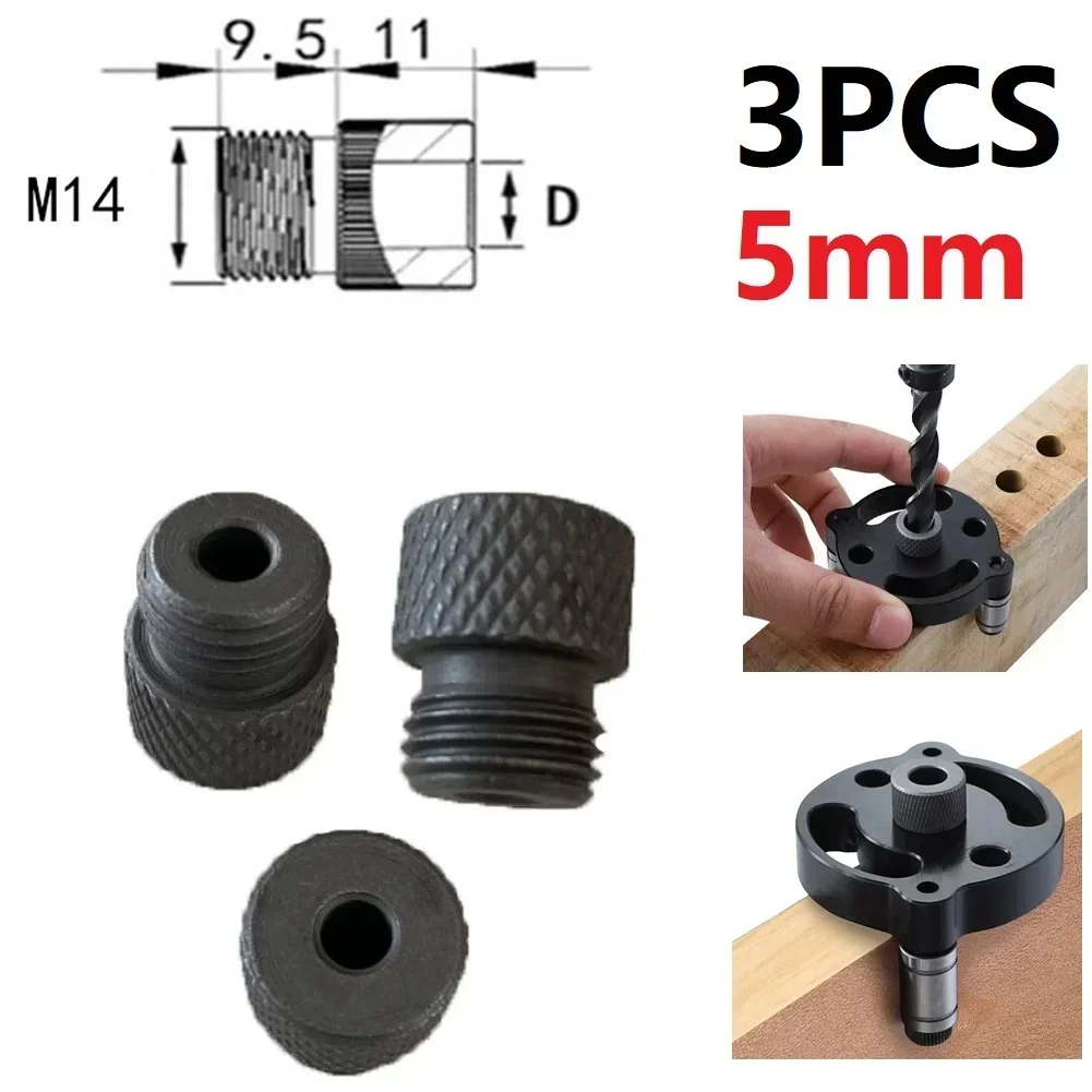 

3 шт., 5 мм, втулка для сверла, втулка для сверлильного патрона из высокоуглеродистой стали, переходная втулка для деревообработки, сверление отверстий, дырокол