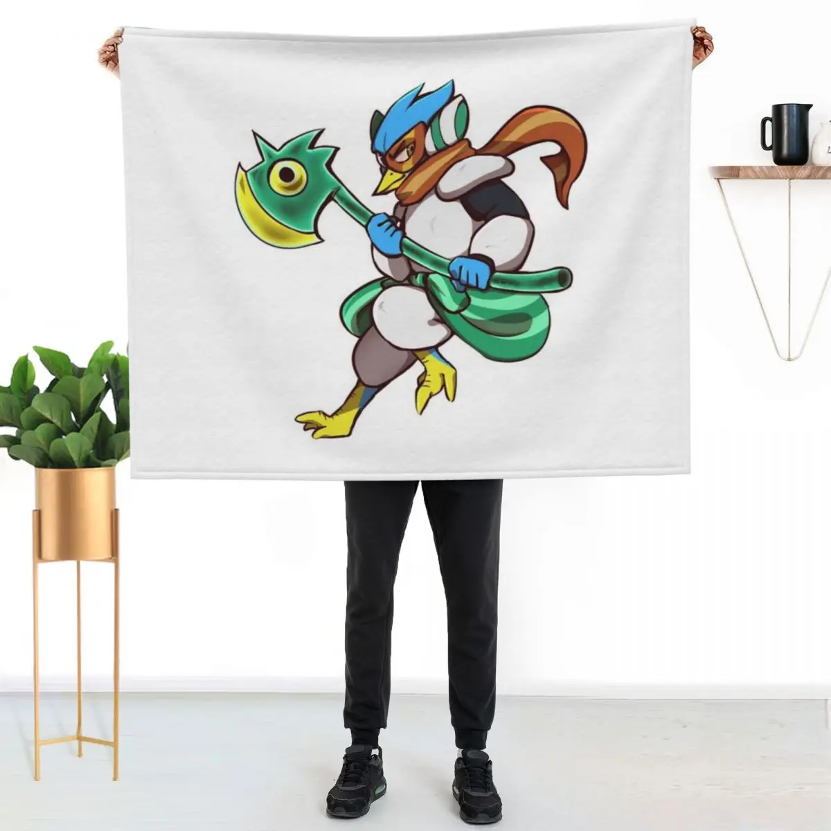 Deltarune - Berdly Throw Blanket Summer Kid'S Travel anime Personalized Gift Moving Blankets