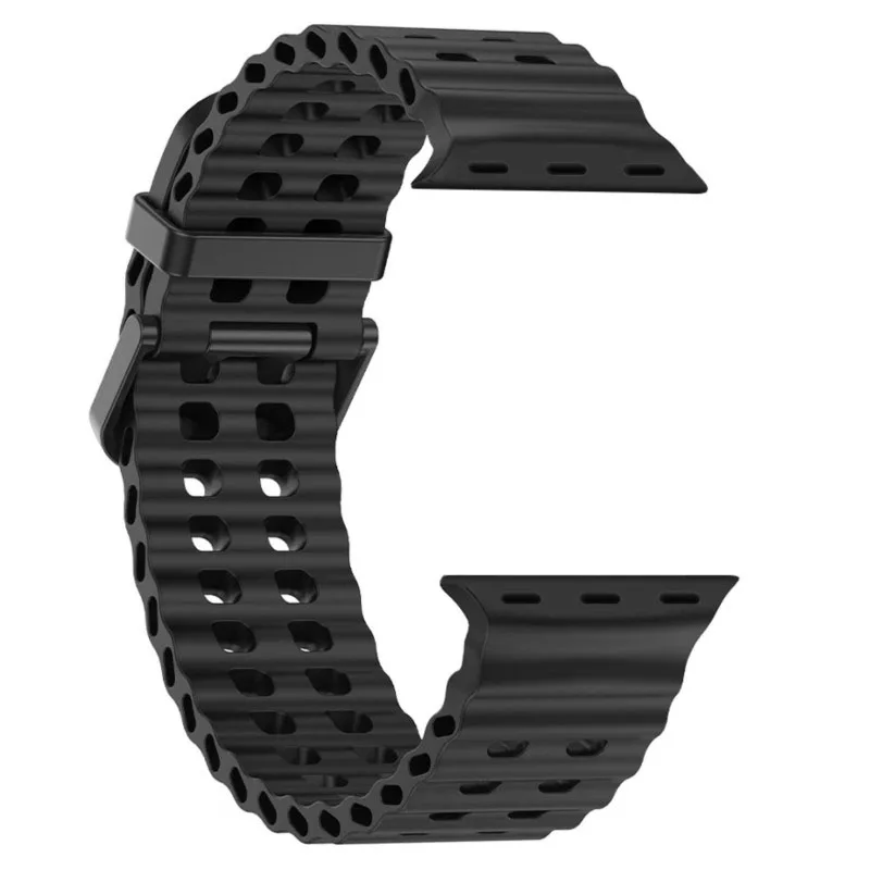 Silikonbänder für Apple Watch 10 Band 44 mm 45 mm 49 mm 42 mm 46 mm Correa Ocean Gürtelarmband iWatch Serie 7 6 3 SE 8 Ultra 2 9