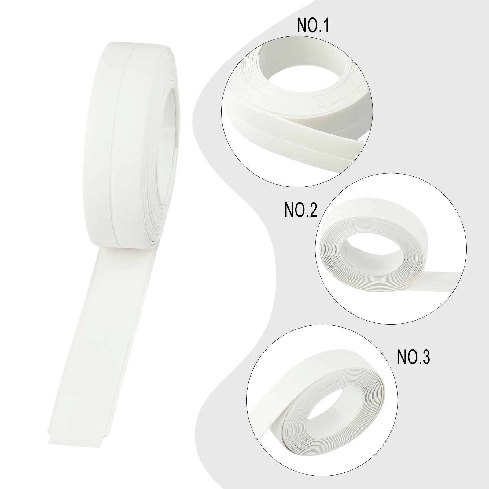 Corner Sticker Waterproof Tape Kitchen Self-adhesive PVC Sealing 3.2 X 2.2cm Good Adhesion Long-term Tightness