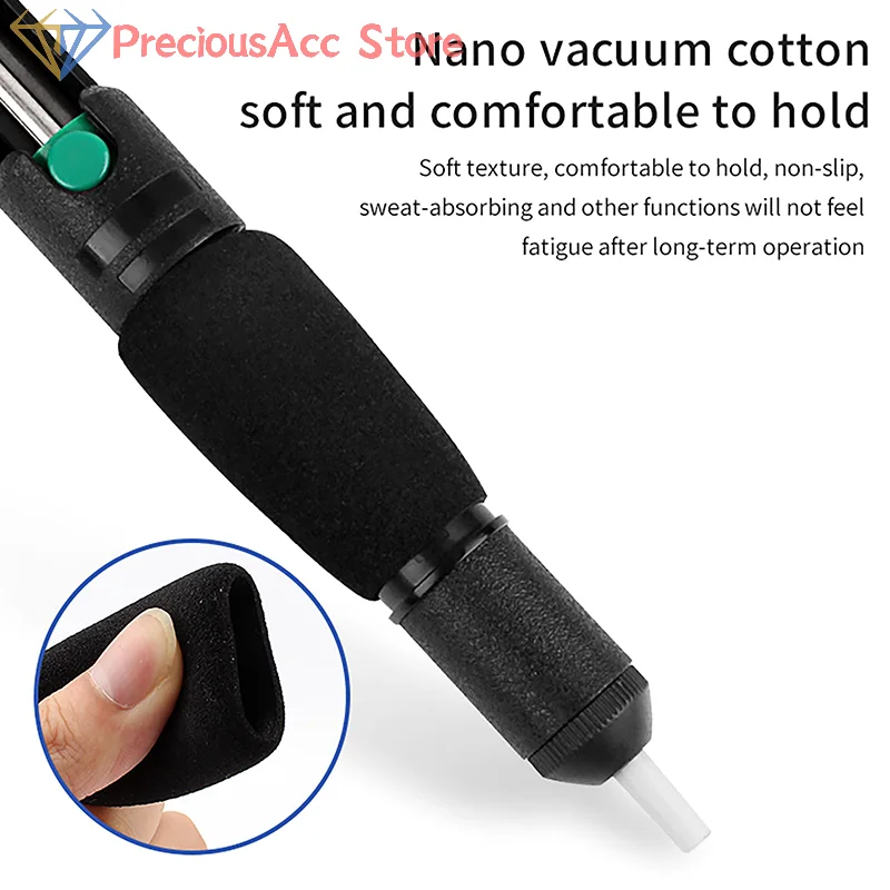 Hand Welding Tools DP-366D Dual-Ring Non-Slip Handle Solder Sucker Powerful Solder Pump Soldering Sucker Pen